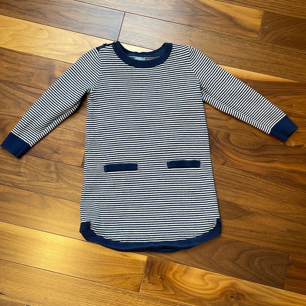 Gap navy and white toddler sweater dress.